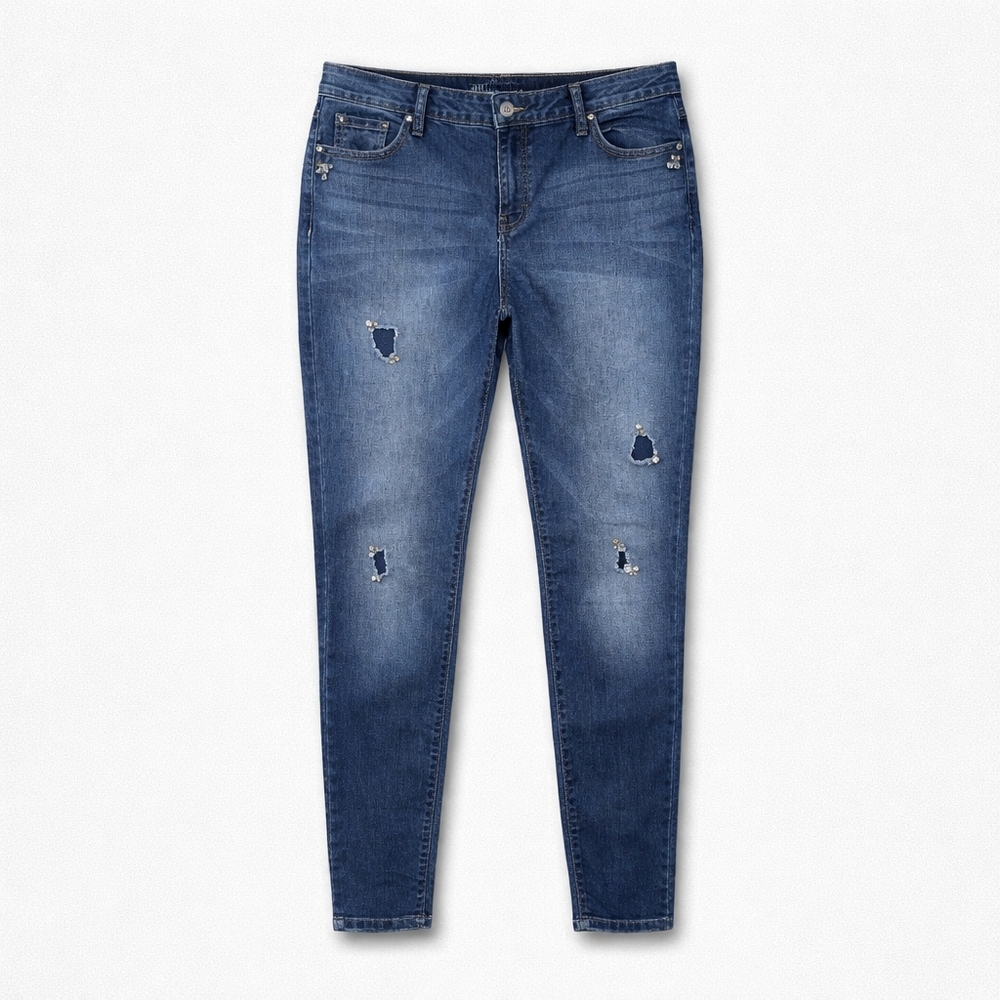 Classic J-Lo Blue Distressed Women Jeans